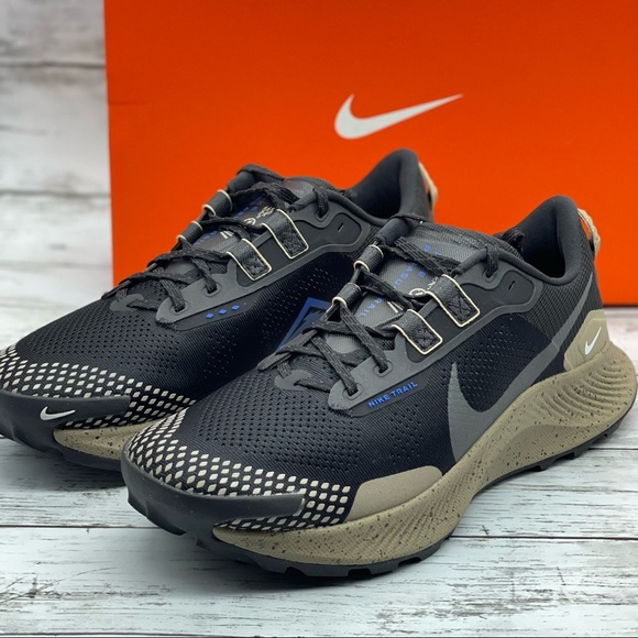 Rare Nike Pegasus Trail 3 Men’s Black Khaki Trail Running Shoes New - Picture 2 of 15